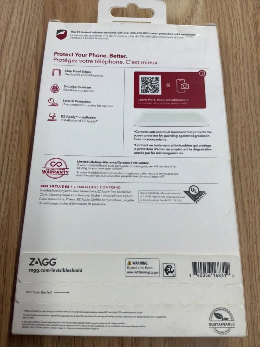 ZAGG InvisibleShield Hybrid Glass Screen Protection for Apple iPhone 14 Plus
